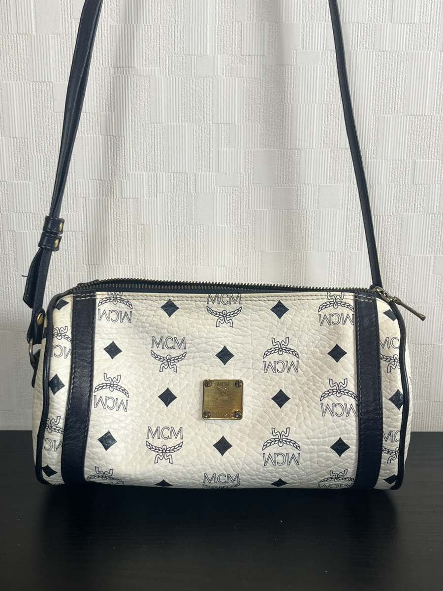 10319-09☆エムシーエム/MCM ミニボストンバッグ ハンドバッグ 