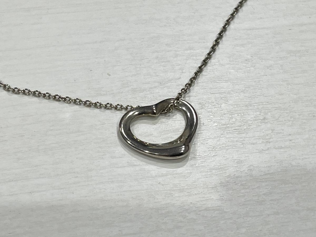 美品 TIFFANY & Co. ティファニー オープンハート ネックレス TIFFANY&Co.（ティファニー） オープン ハート ネックレス レディース