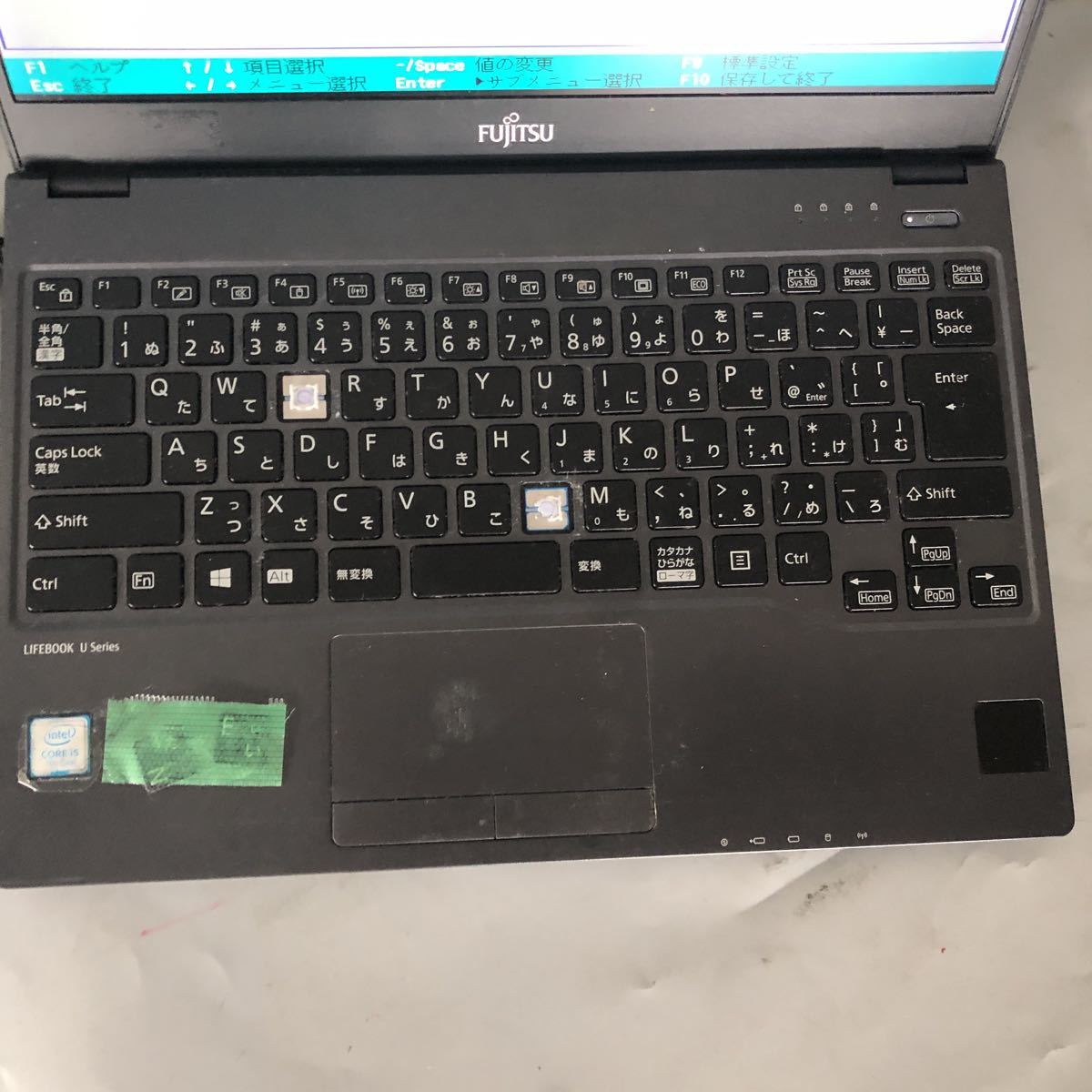 JXJK3653【ジャンク】FUJITSU LIFEBOOK U937/P /i5-7300U 2.60GHz/ メモリ:8GB /SSD: 256GB/動作未確認/BIOS確認済