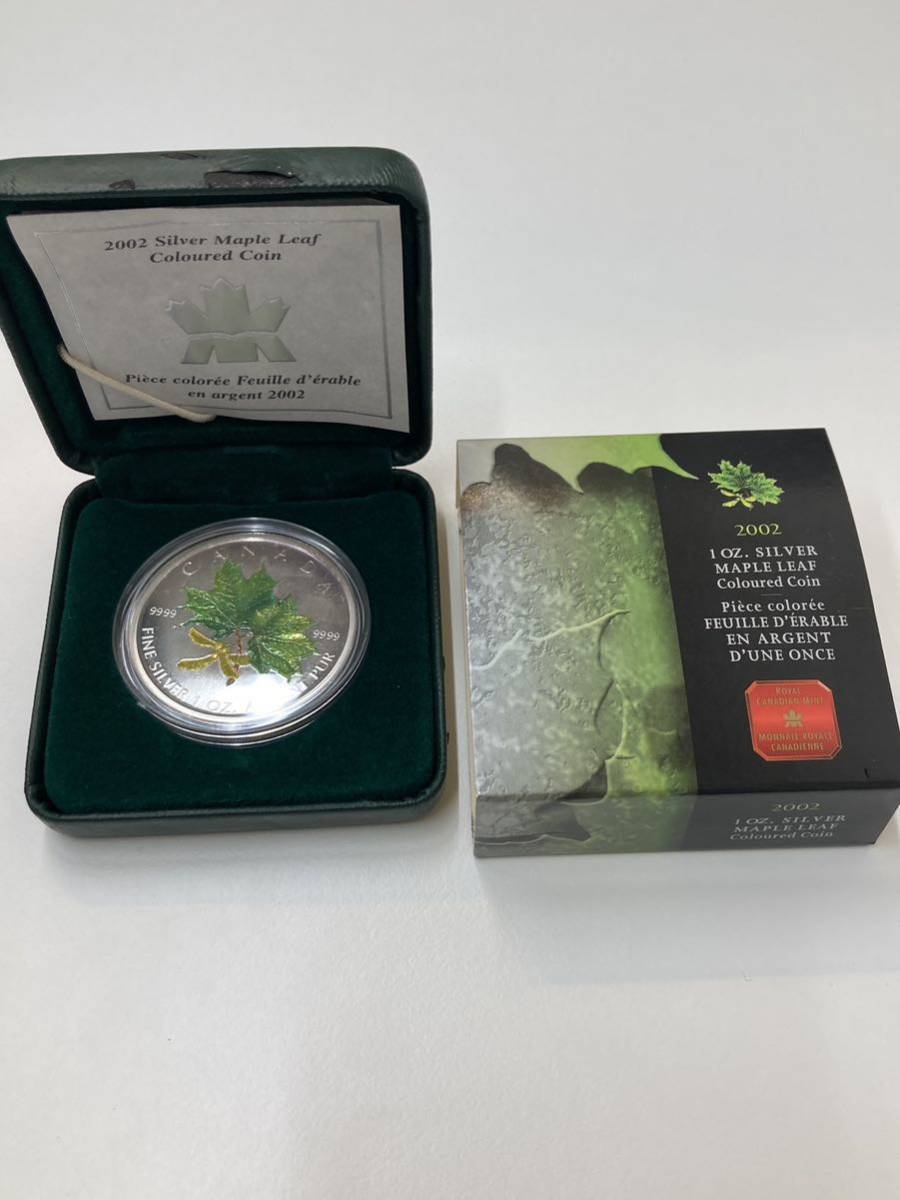 カナダ 5ドル銀貨 1oz 2002年 メイプルリーフ 純銀1オンス プルーフ
