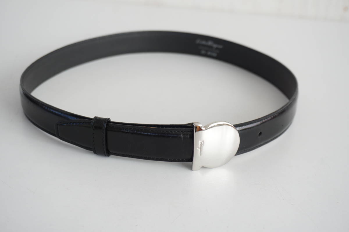 SalvatoreFerragamo/サルバトーレフェラガモ*ベルト/バックル*レザー/革*黒/ブラック*レディース/女性用* イタリア製*