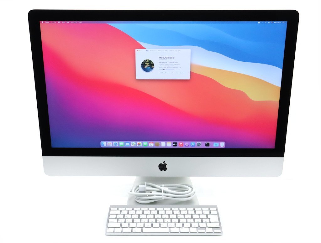 Apple iMac Retina 5K 27インチ Late 2014 Core i7-4790K 4GHz 24GB 3TB(HDD) 128GB(APPLE SSD) FusionDrive仕様 Radeon R9 M290X Big Sur