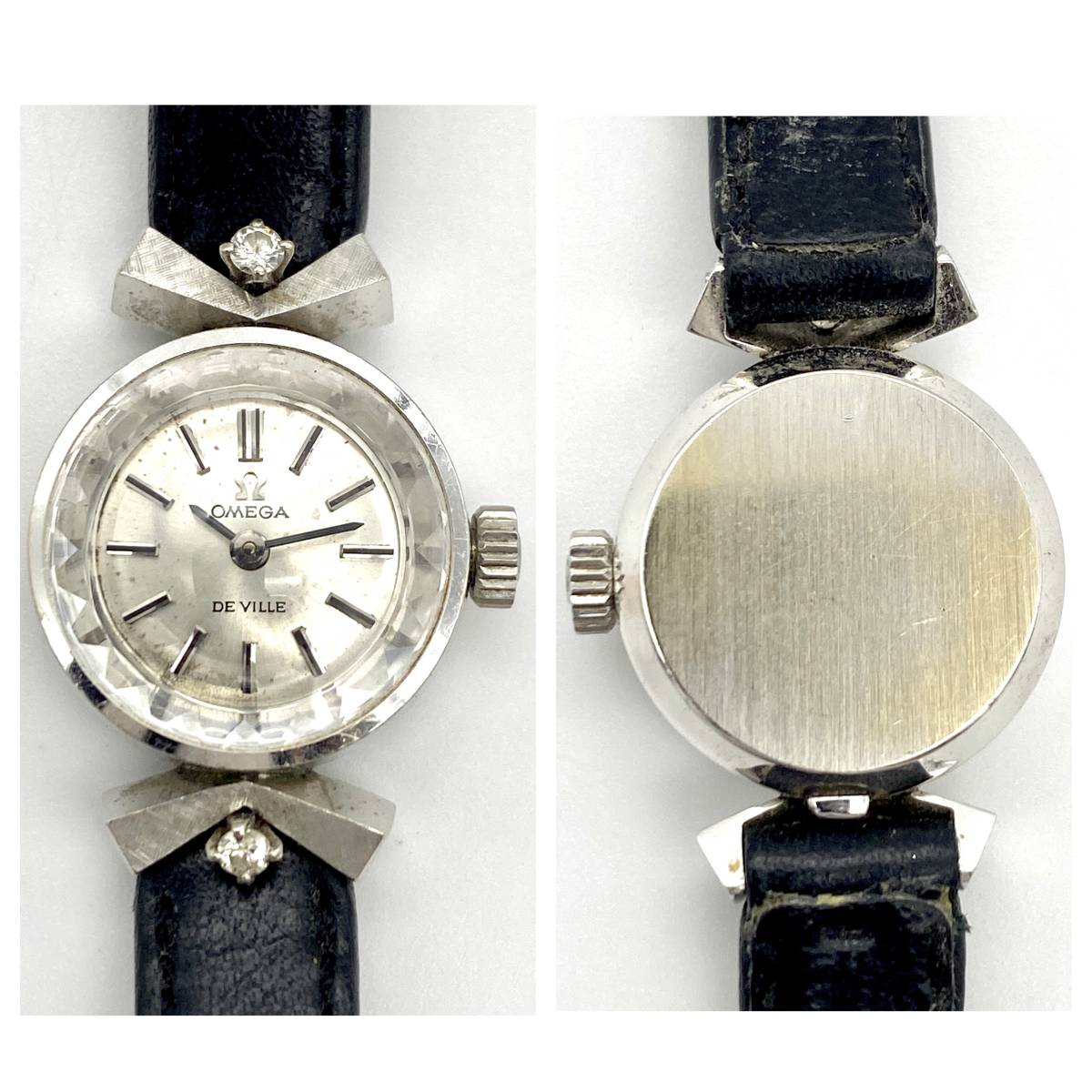 G05YT□【稼働・K14WG】 OMEGA オメガ DeVille デビル 14金WG ゴールド
