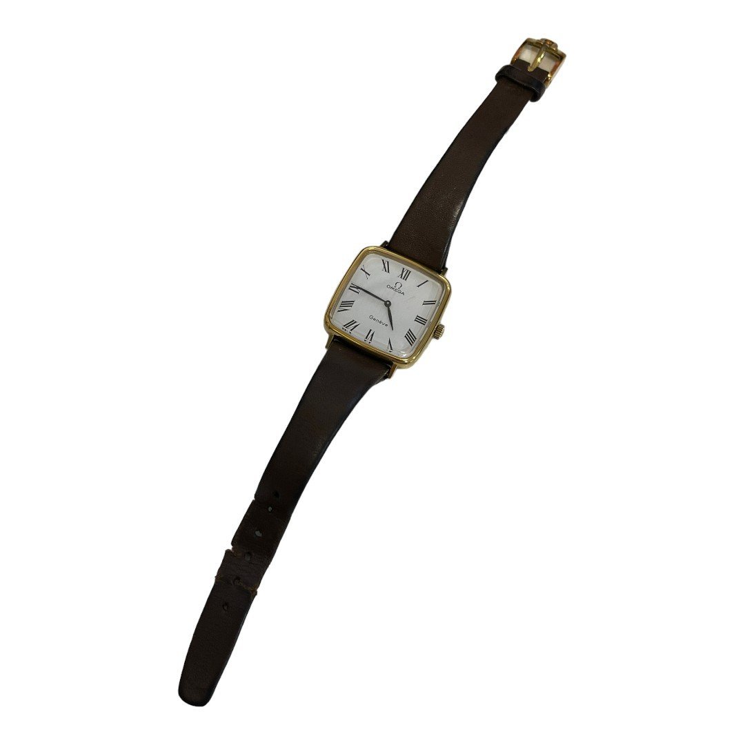 中古品】OMEGA オメガ スクエア ジュネーブ 文字盤ホワイト 手巻き