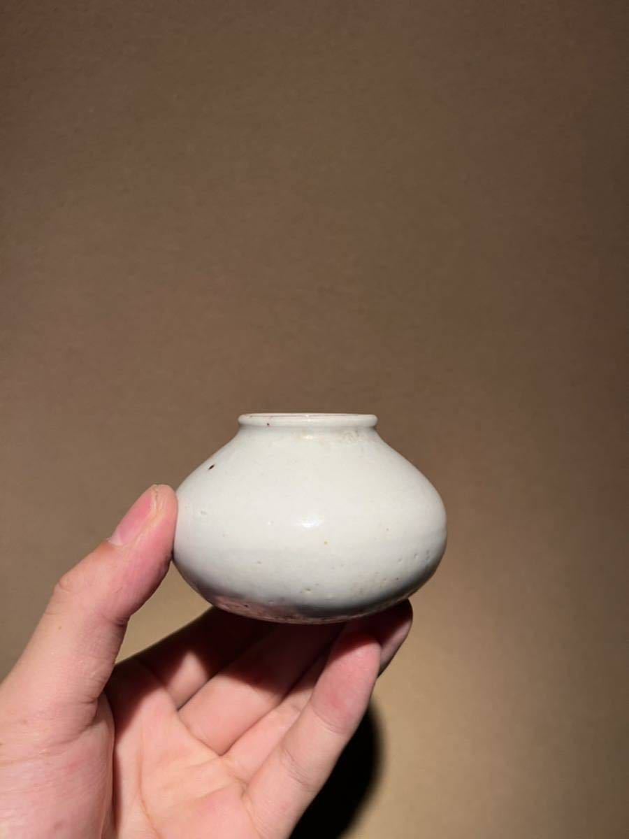 李朝 白磁小壺 】. 水滴 水盂 茶入 分院 高麗青磁 茶道具 煎茶 古