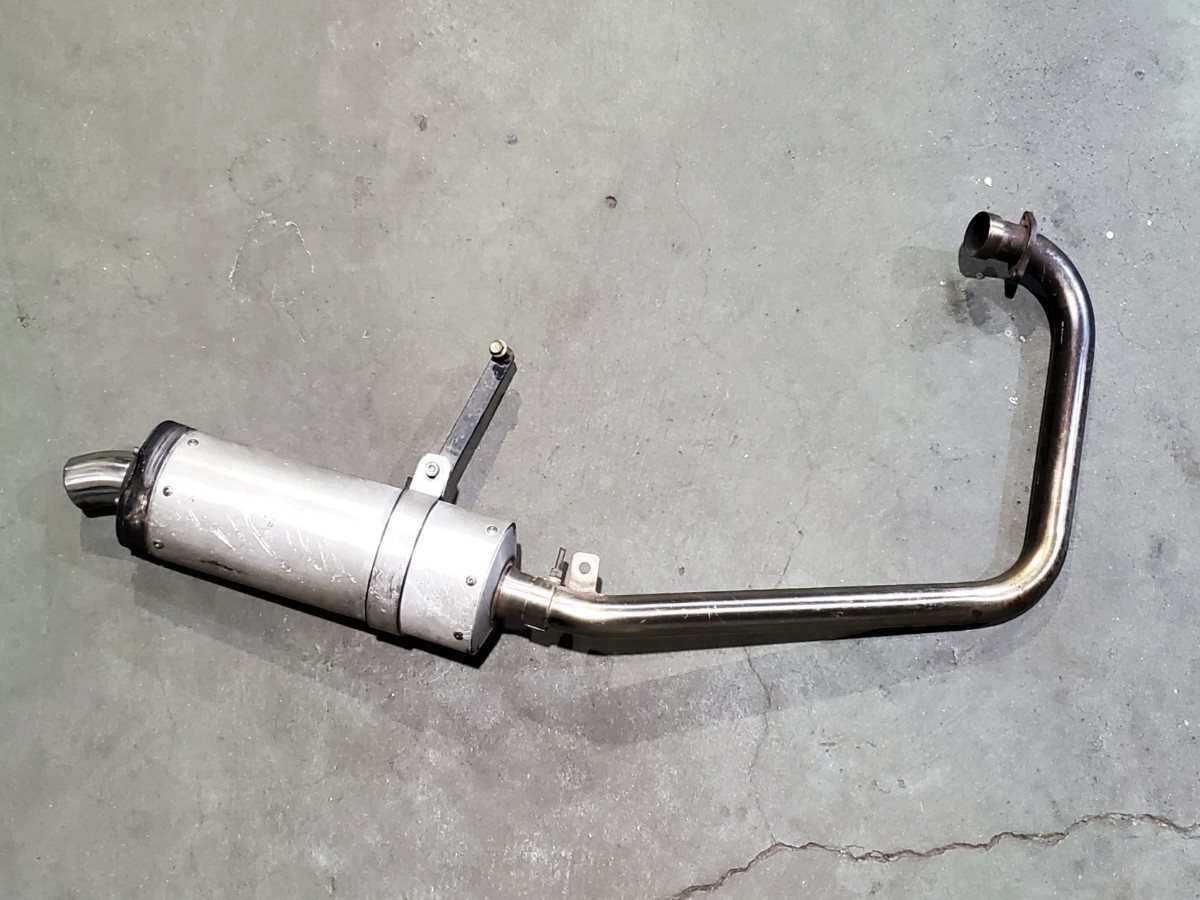 ★ TW200 社外マフラー 流用にも! 検》 ダウンマフラー ディスクタイプ TW225 セロー TT250R FTR XLR KLX Dトラ etc. ★