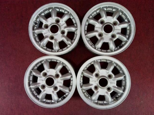 ミニキャブ V-U42T　中古ホイール　社外、ENKEI、エンケイ、12×4J、4穴、PCD114.3、+40、12インチアルミ、塗装ハゲ・キズ多数　23050190