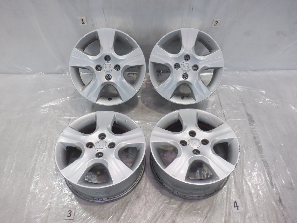 ☆GE系 フィット☆ 4H 100 5.5J +45 15インチ HONDA ホンダ純正 アルミホイール 4本セット