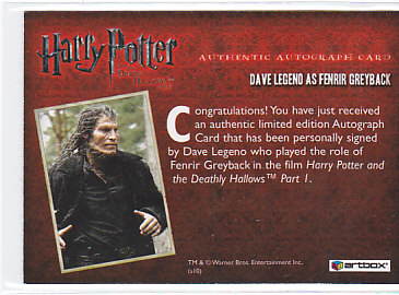 ハリー ポッターと死の秘宝p1 デイヴ レジェノ 直筆サイン Sp サイン 売買されたオークション情報 Yahooの商品情報をアーカイブ公開 オークファン Aucfan Com