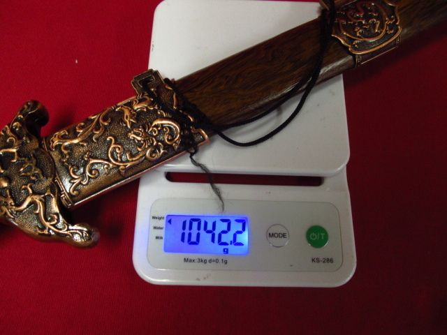 中国 刀剣 模造刀 龍泉宝剣 全長約98cm 刃渡り約76.5cm 重さ約1042.2g