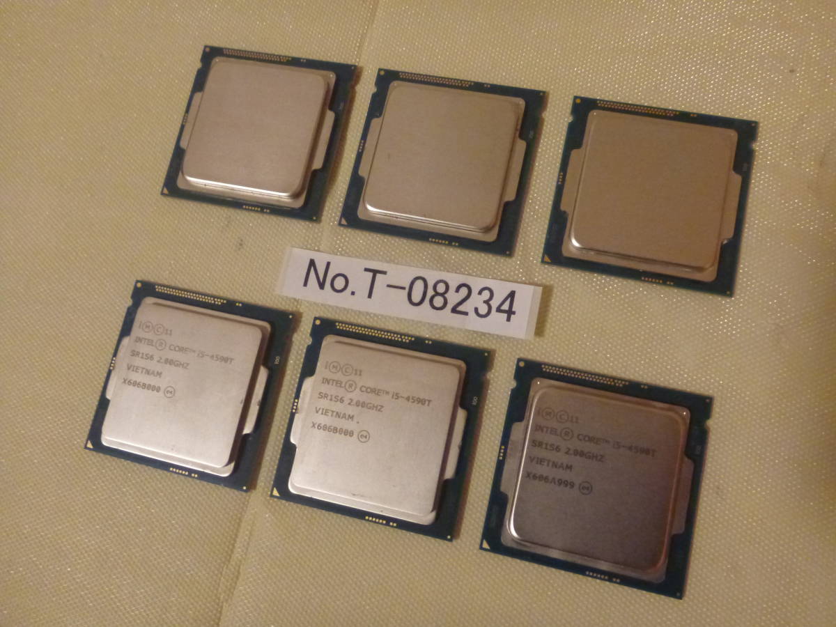 管理番号　T-08234 / INTEL / CPU / Core i5-4590・4590T / LGA1150 / 全6個セット / BIOS起動確認済み / ゆうパケット発送 / ジャンク扱い