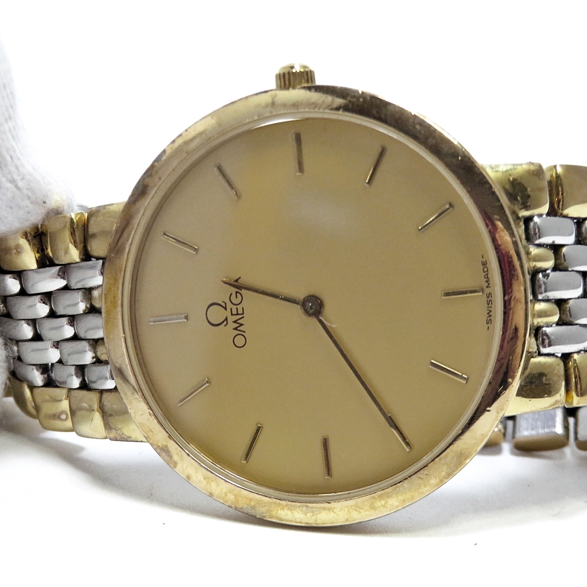 80s Vintage Omega deville デイト デビル コンビGP 80s Vintage Omega deville デイト デビル コンビGP