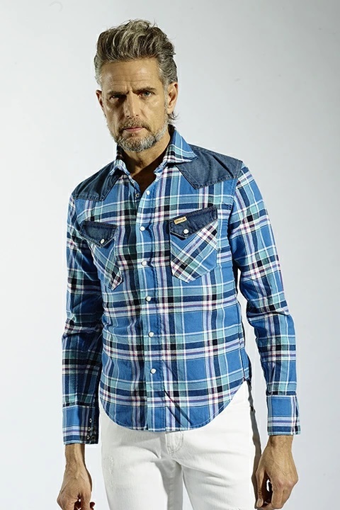 ウノピュウノウグァーレトレ　デニムウエスタンシャツ WRANGLER × 1piu1uguale3 ラングラー× ウノピュウノウグァーレトレ