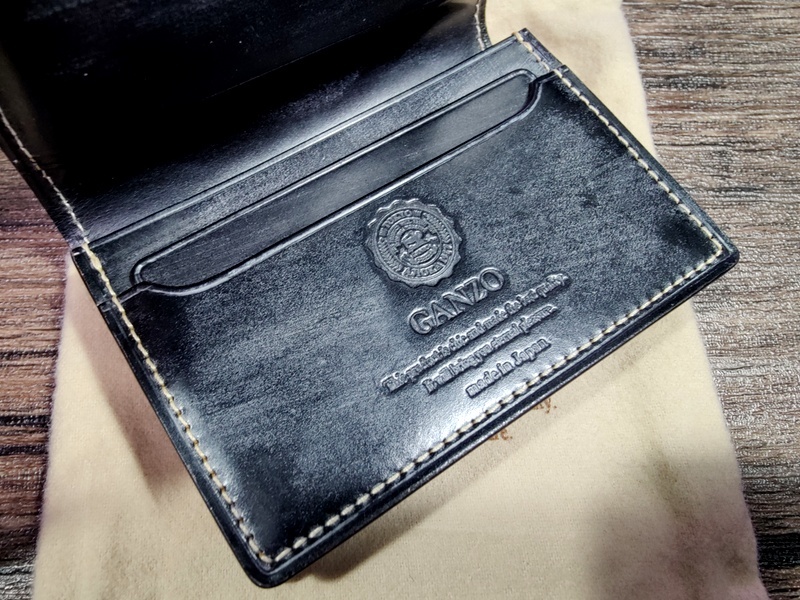 シンブライドル 通しマチ 名刺入れ マチなし GANZO ガンゾ THIN BRIDLE
