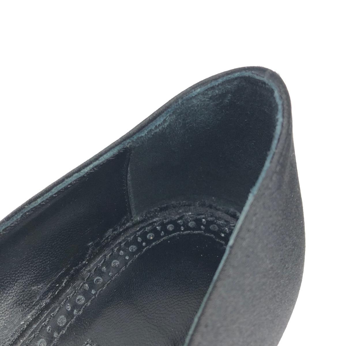 良好◆MANOLO BLAHNIK マノロブラニク パンプス 35◆ ブラック サテン リボン レディース 靴 シューズ shoes MANOLO パンプス BLAHNIK -靴 レディース の文字を
