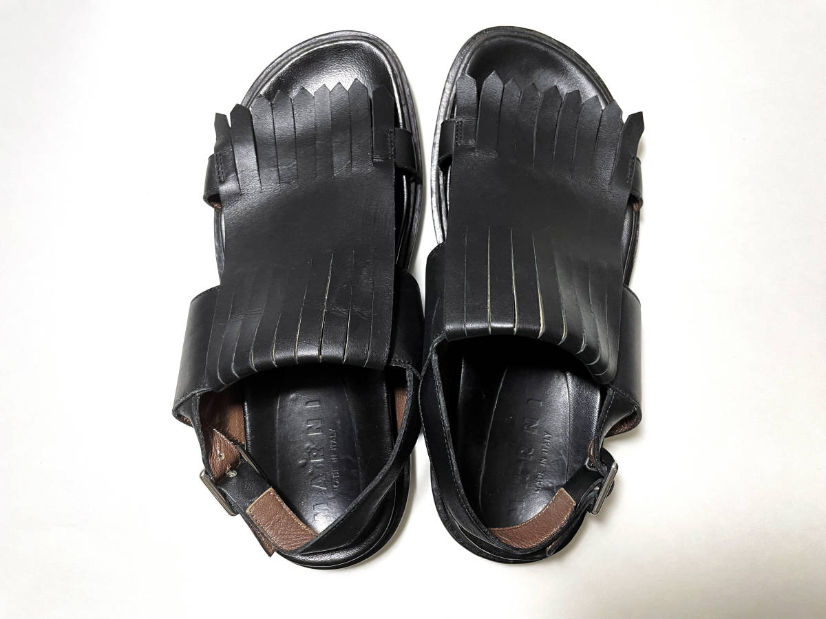 MARNI レザーサンダル　カーフレザー　サイズ36箱.袋付 MARNI レザーサンダル カーフレザー サイズ36箱.袋付の通販