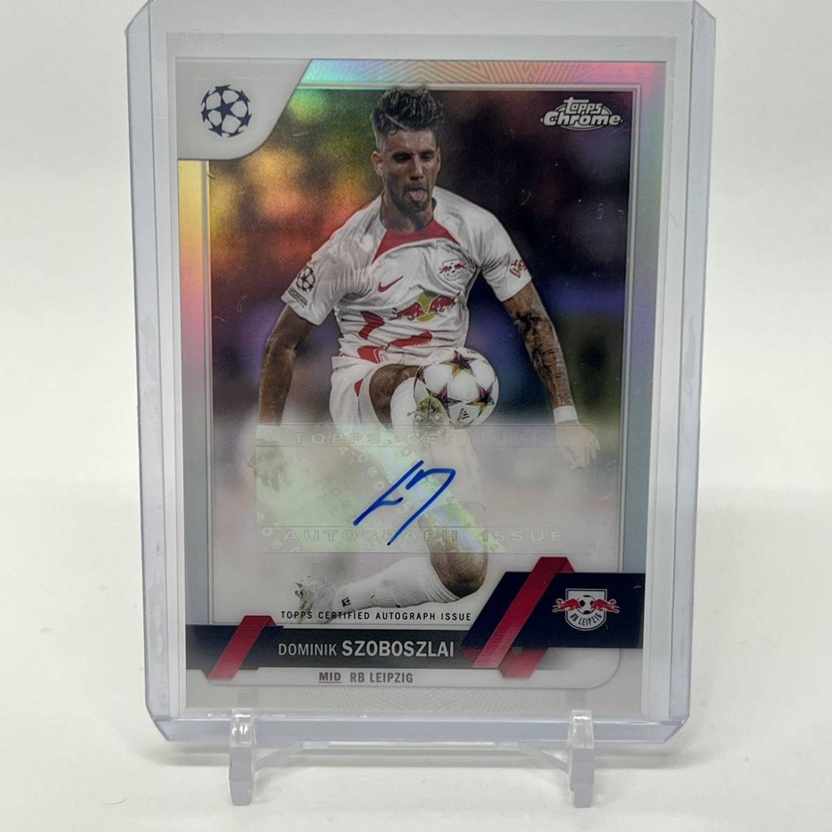 Dominik Szoboszlai Refractor Auto 2022-23 Topps Chrome UEFA Club