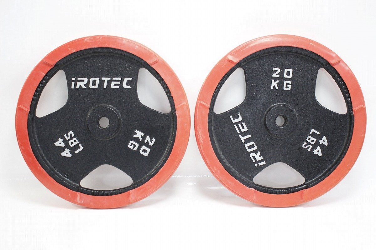 iROTEC アイロテック ラバー付きプレート 20kg 2枚セット 計40kg 