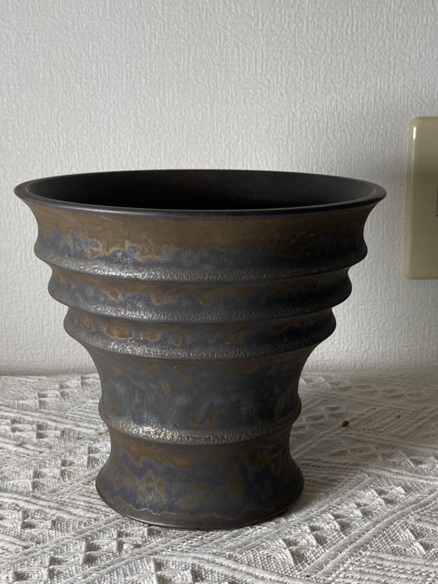 XLサイズ　63 手作植木鉢 陶器鉢（invisible ink raw life factory SRL 中川智治 沖誠 カタチ製作所 塊根植物 グラキリス パキプス アガベ)