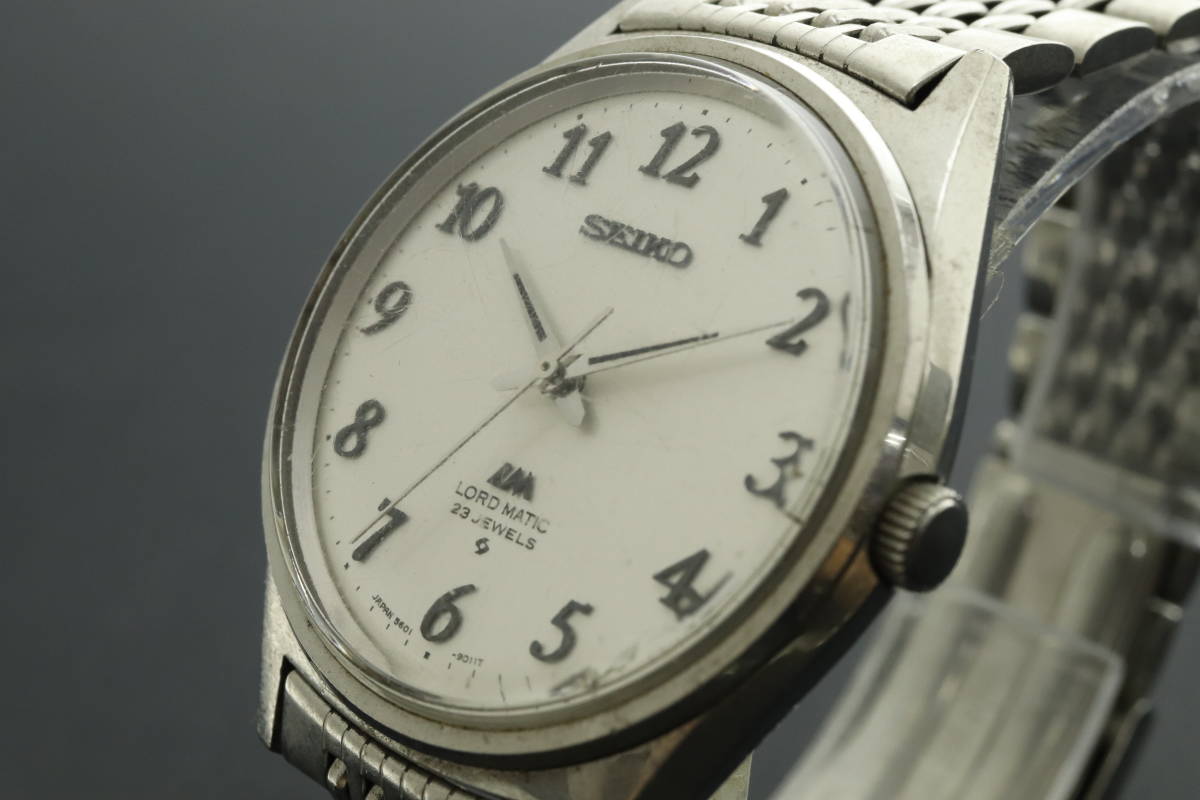 VMPD5-85-8 SEIKO セイコー 腕時計 5601-9000 LOAD MATIC ロードマチック 23石 ラウンド 自動巻き 約66g メンズ シルバー ジャンク