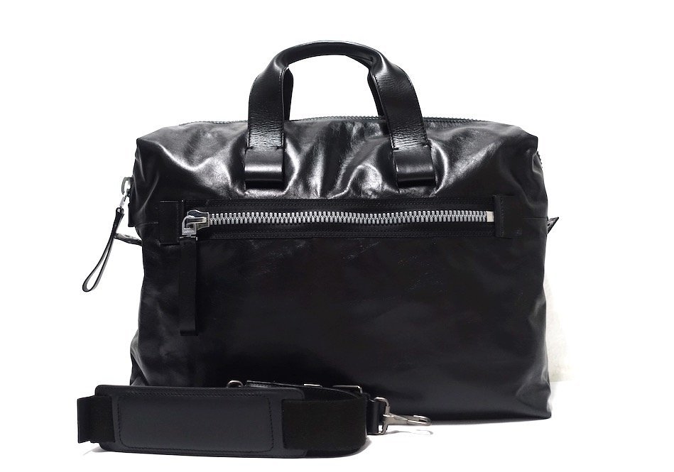 超美品 LANVIN ランバン 大容量 2WAY ブリーフケース ブラック 黒