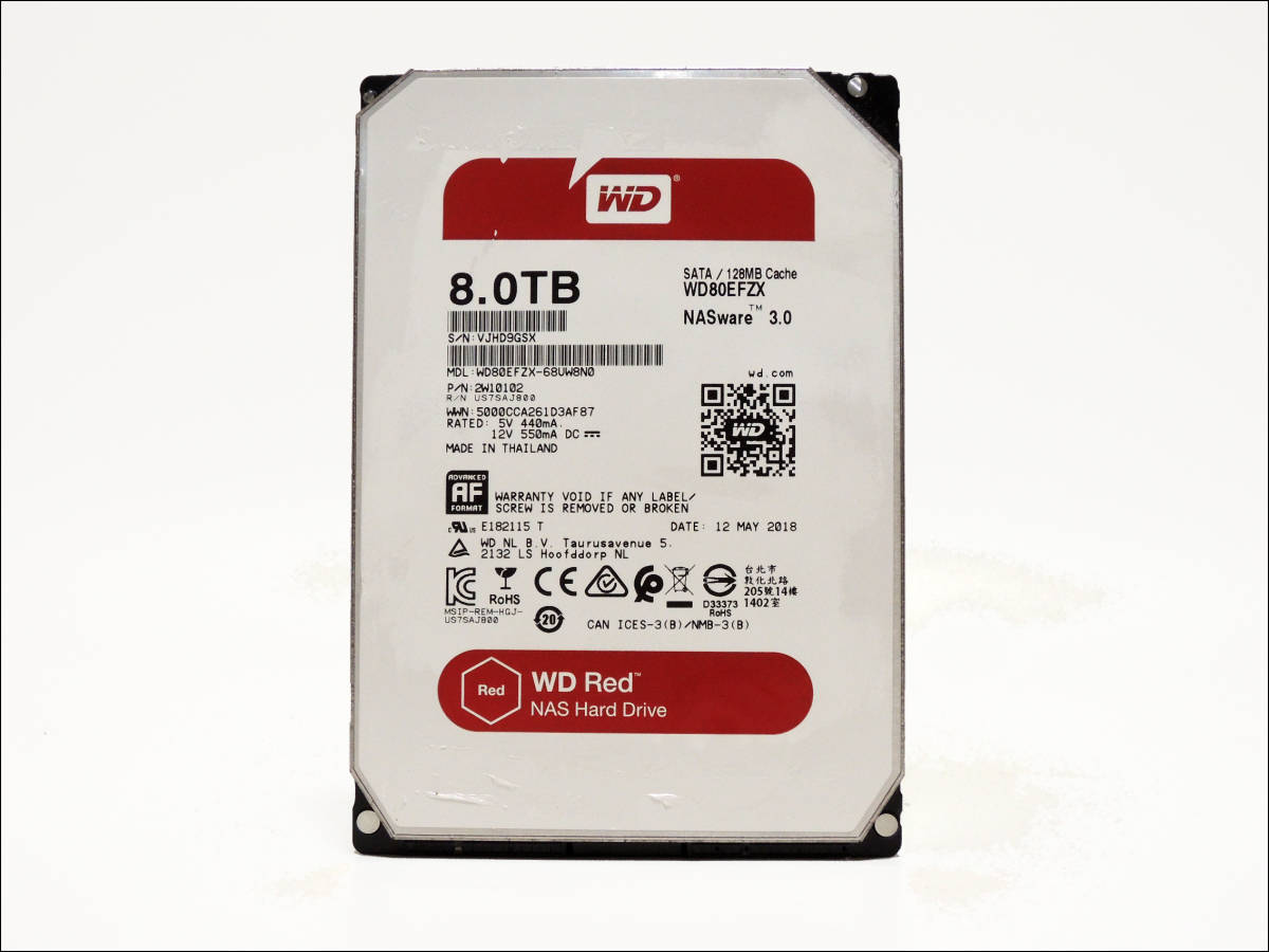 WD 3.5インチHDD WD80EFZX 8TB SATA #11418