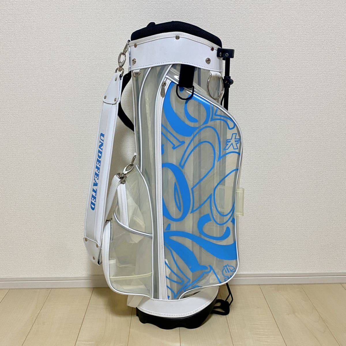 新品】フランク三浦 スケルトン キャディバッグ ブルー 【公式通販】 新品】フランク三浦 スケルトン キャディバッグ ブルー 【公式通販】