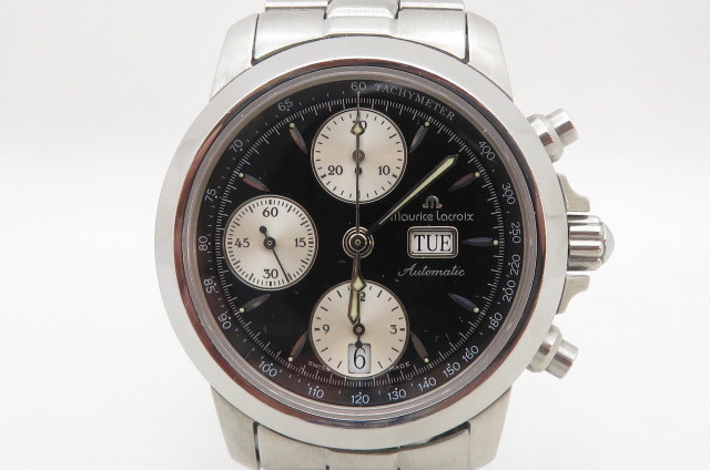 1円～【稼働品】 MAURICE LACROIX モーリスラクロア クロノグラフ 自動  