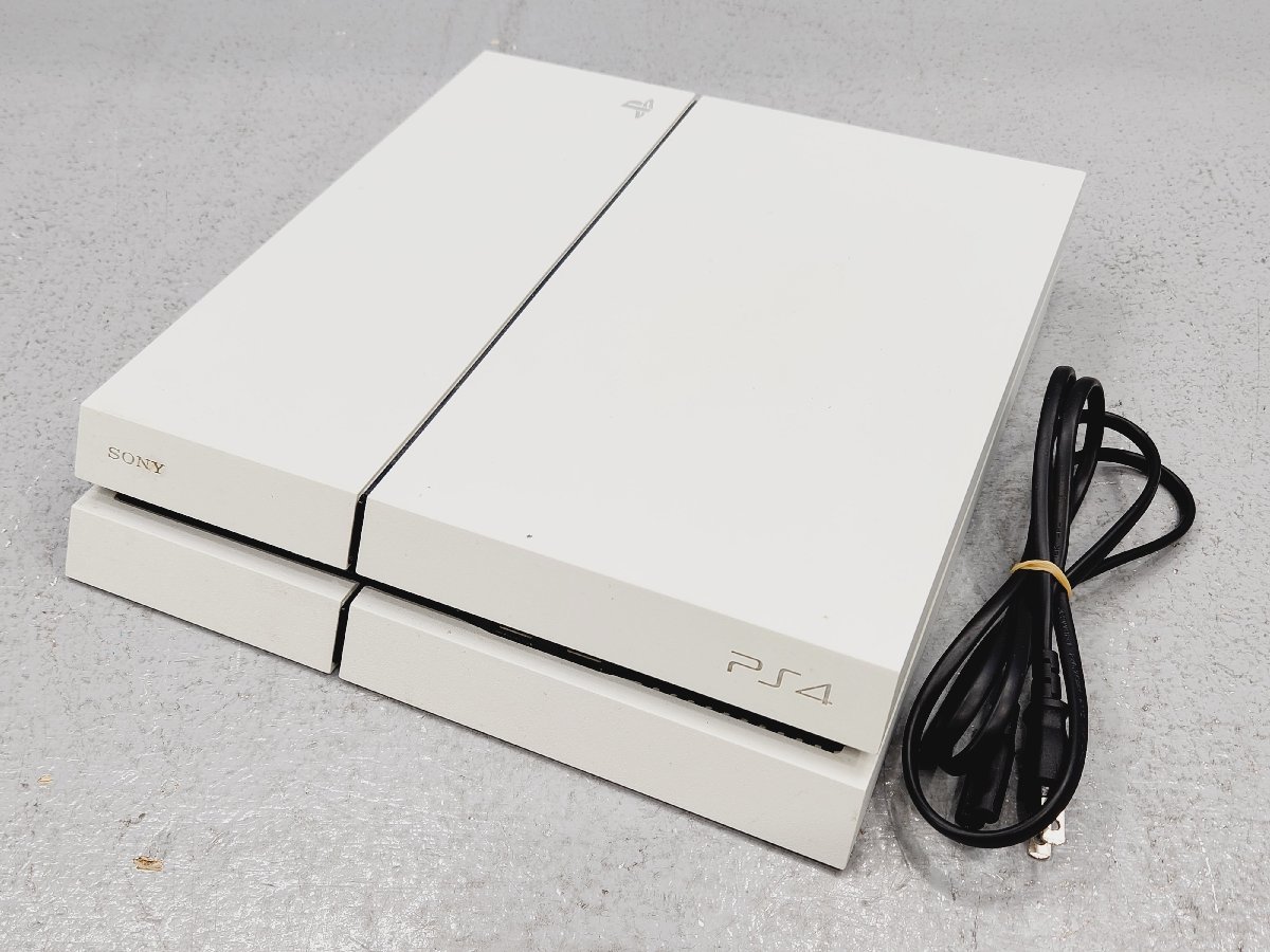 △【13】初期化済み PS4 CUH-1200A グレイシャーホワイト 500GB 同梱