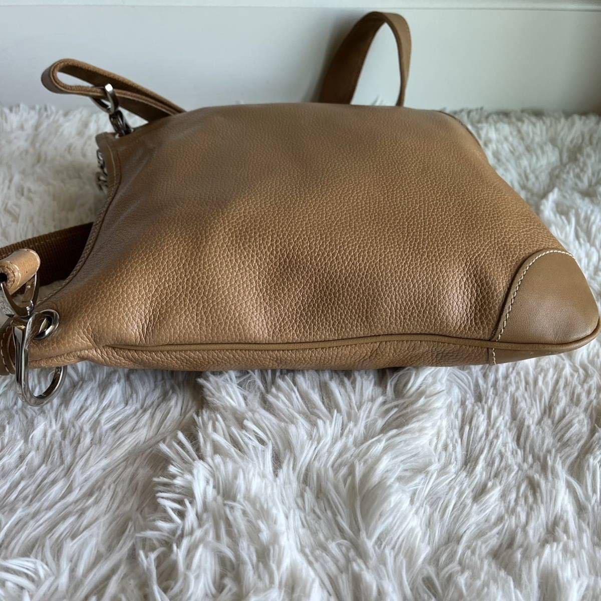 1円【美品】Longchamp ロンシャン ショルダーバッグ サコッシュ レザー 
