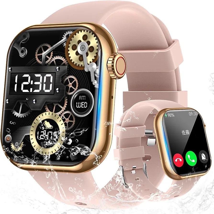 スマートウォッチ 【2023新登場 & 1.9インチ大画面 】iPhone/Android対応　Bluetooth5.3通話機能付き Smart watch 多種類文字盤自由設定