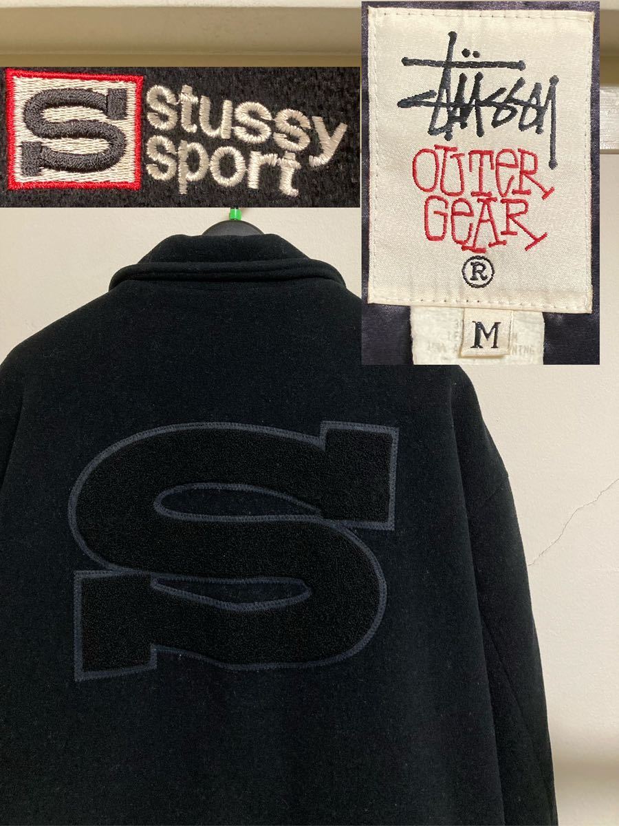 90s OLD STUSSY ステューシーウールジャケット白タグ 