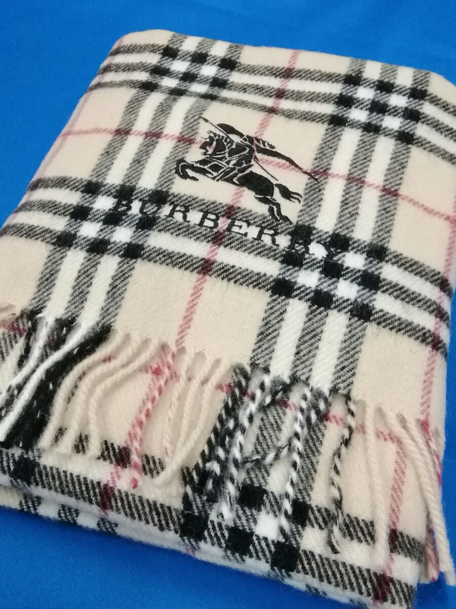 Burberry◆バーバリー◆ノバチェック ひざ掛け◆65x120cm(フサ込み) ウール100％◆西川産業 日本製 未使用