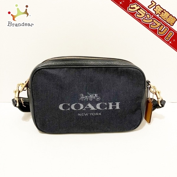 COACH ネイビー デニム ショルダーバッグ コーチ C8585 2WAY COACH