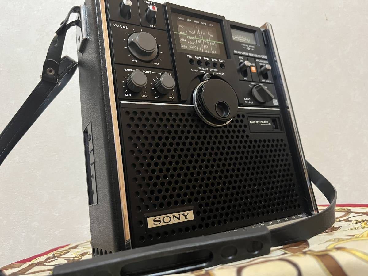 昭和のBCL傑作機！○SONY スカイセンサ－ ICF5800 ○整備、5バンド受信