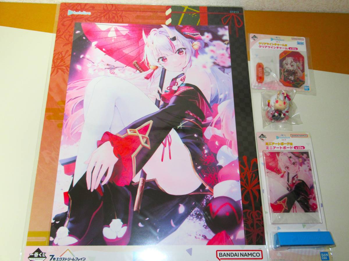 一番くじ ホロライブ vol.3 百鬼あやめ 4種セット ビジュアルボード ちょこのっこ ミニアートボード クリアツインチャーム b