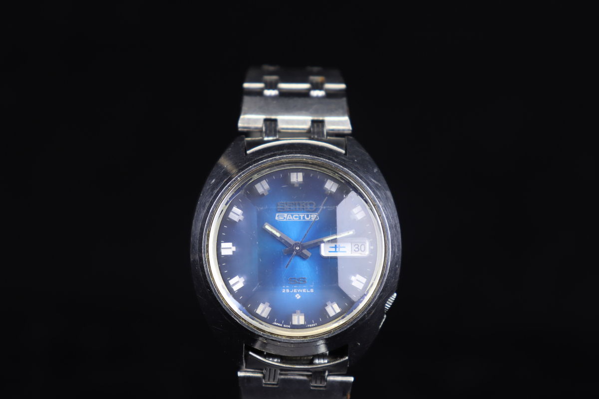 SEIKO 6106-7600 セイコー SACTUS SS 25石 腕時計 自動巻き アナログ カレンダー ファッション小物 004IFAW12