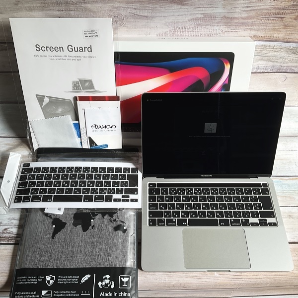 □MacBook pro M1 2020 13inch 8GB SSD 256GB MYDA2J/A シルバー 充