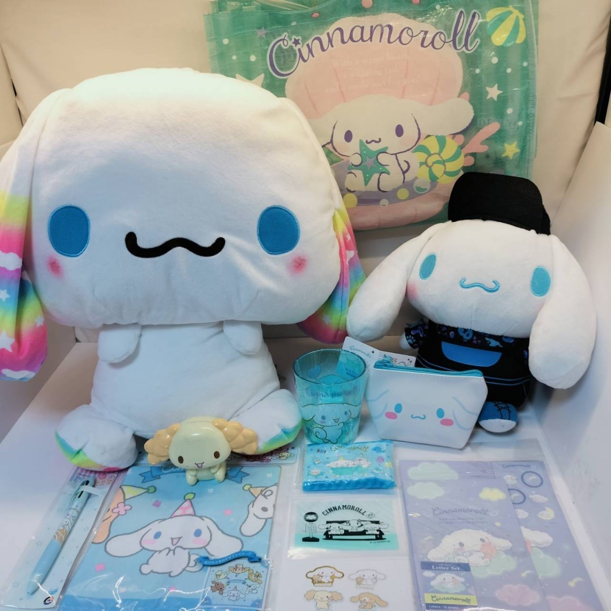 1円～サンリオ シナモロール ぬいぐるみ ミルク マスコット トート 