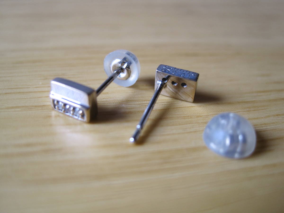 アクセサリー K18PG ダイヤモンド ピアス 0.05CT 片耳