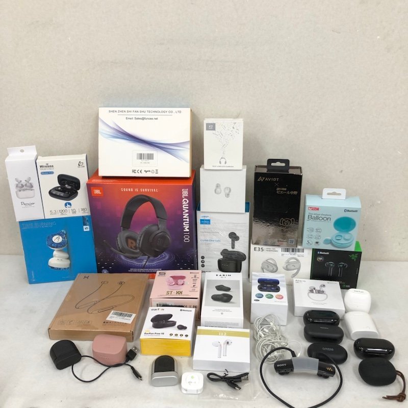 ジャンク】 イヤホン ヘッドホン まとめ売り SONY sudio JVC earfun 