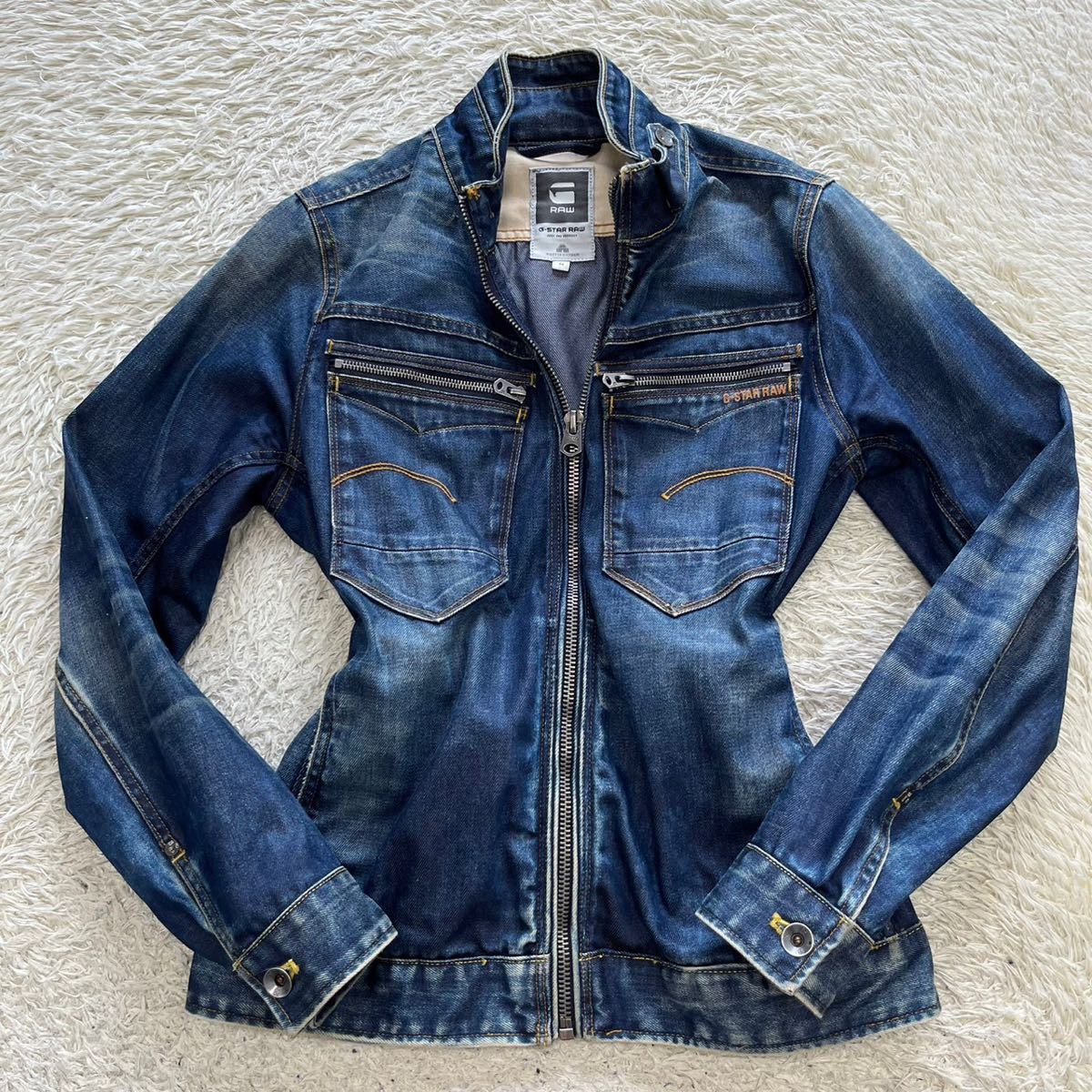 ジースターロウ【人気の一着】G-STAR RAW デニムジャケット ライダース 