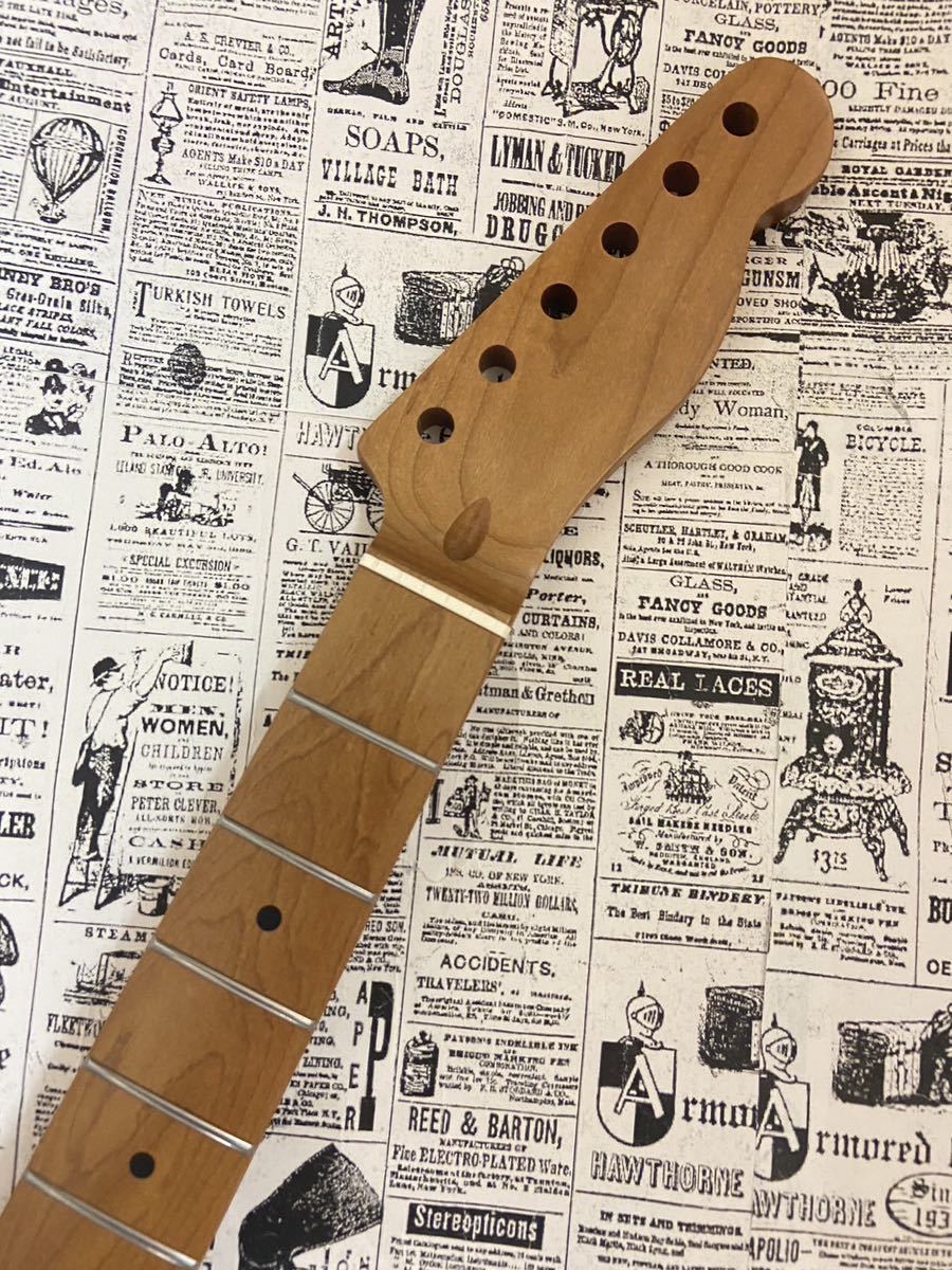 テレキャスターネック 135ローステッド貼りメイプル22Fジャンボフレット