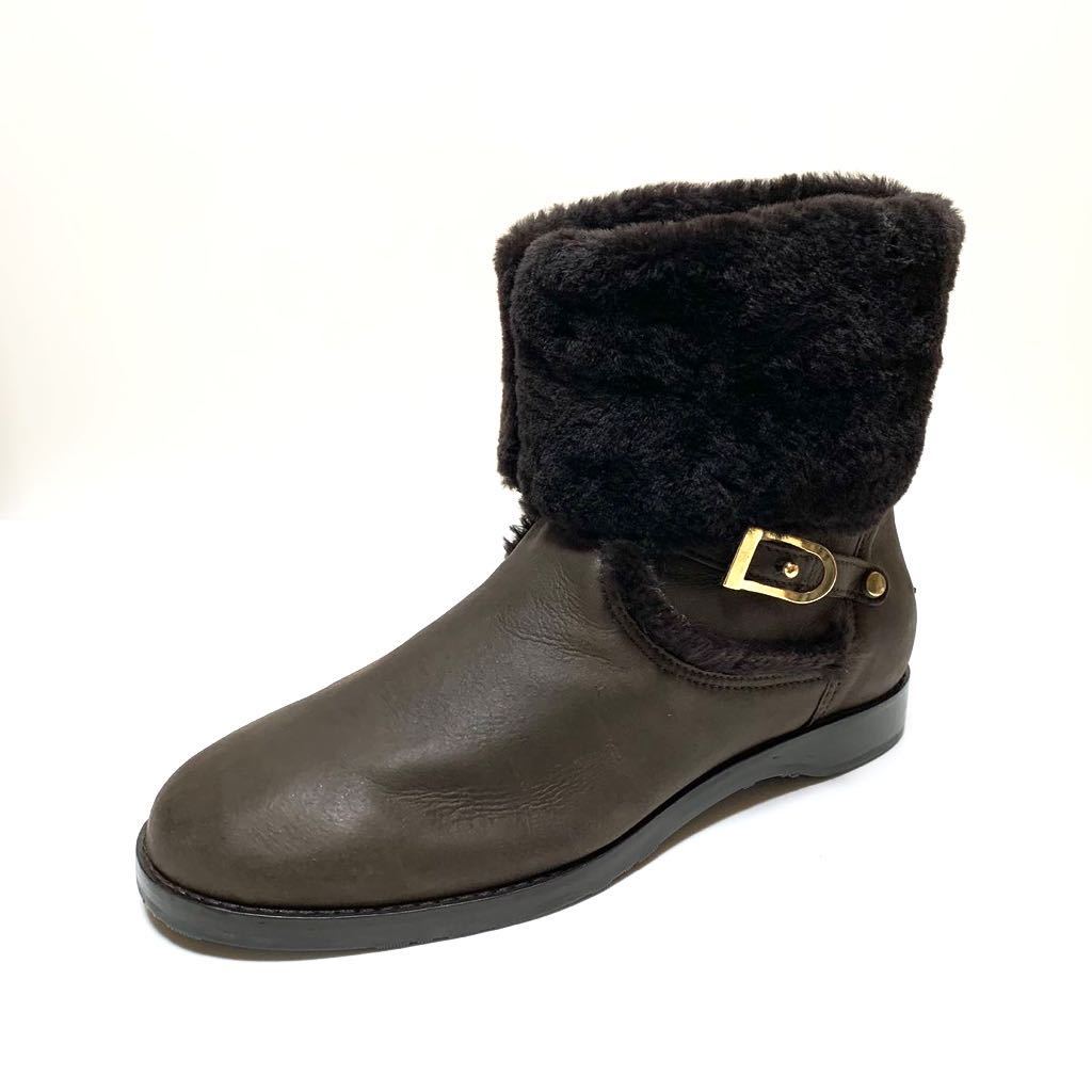 ☆美品 ジミーチュウ JIMMY CHOO バックル ストラップ ムートン 