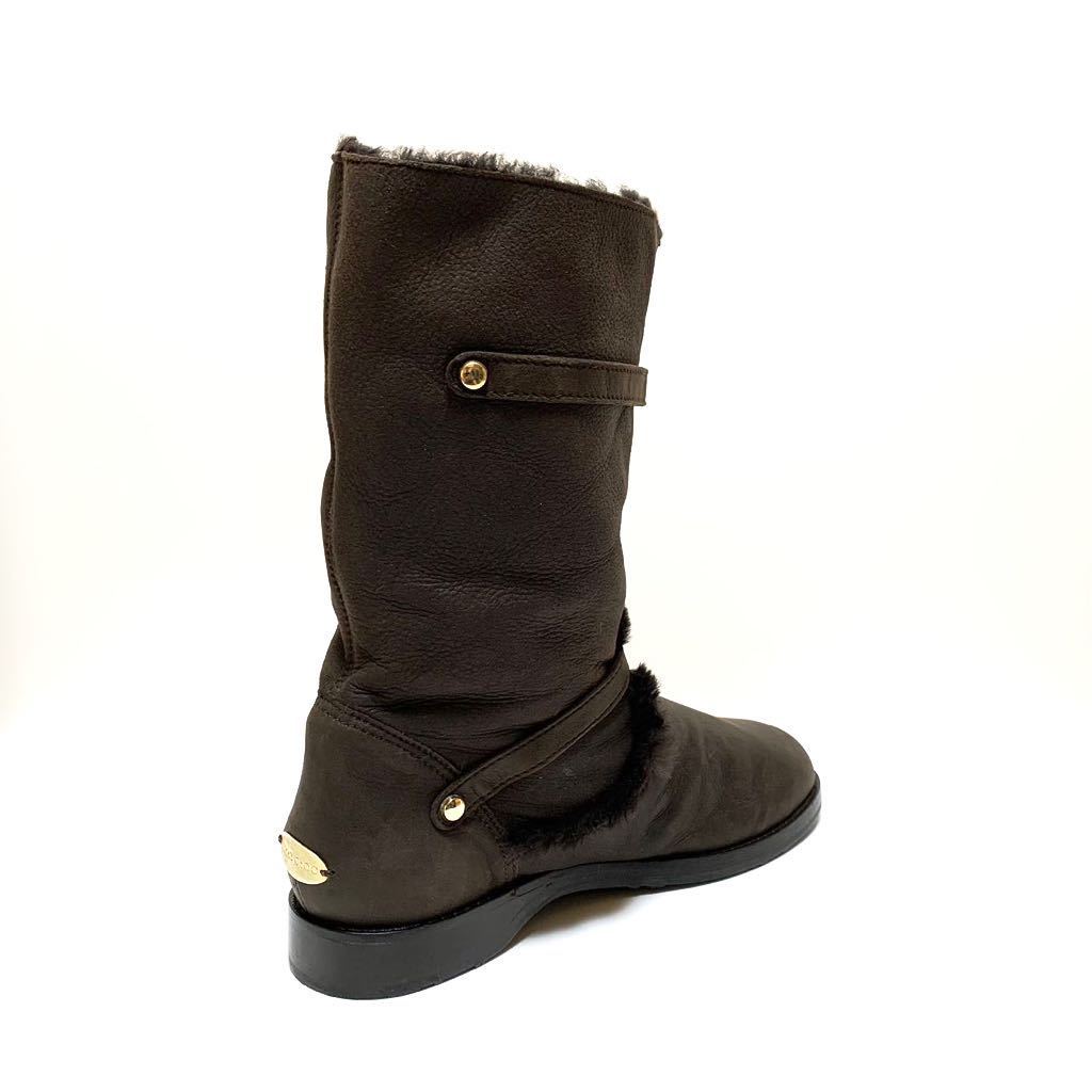 ☆美品 ジミーチュウ JIMMY CHOO バックル ストラップ ムートン 