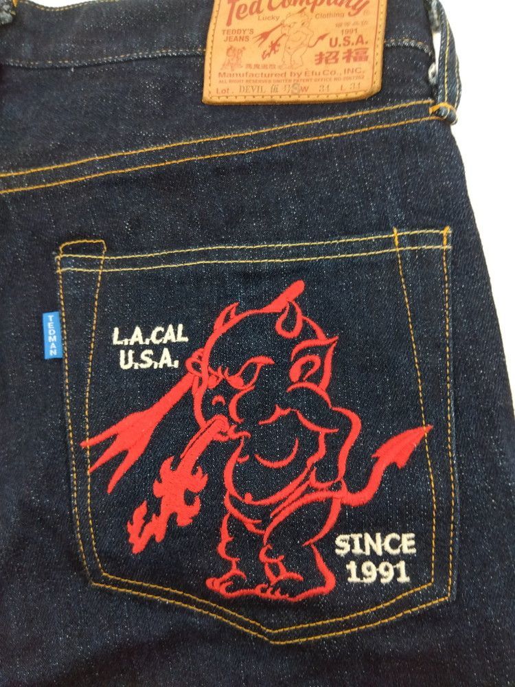 色残り有り】TED COUMPANY/DEVIL 伍号S/W34×L34/赤耳/ジーンズ/テッドマン/