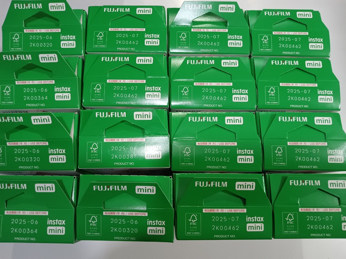 16箱 320枚 チェキフィルム instax mini インスタントカメラ チェキ 