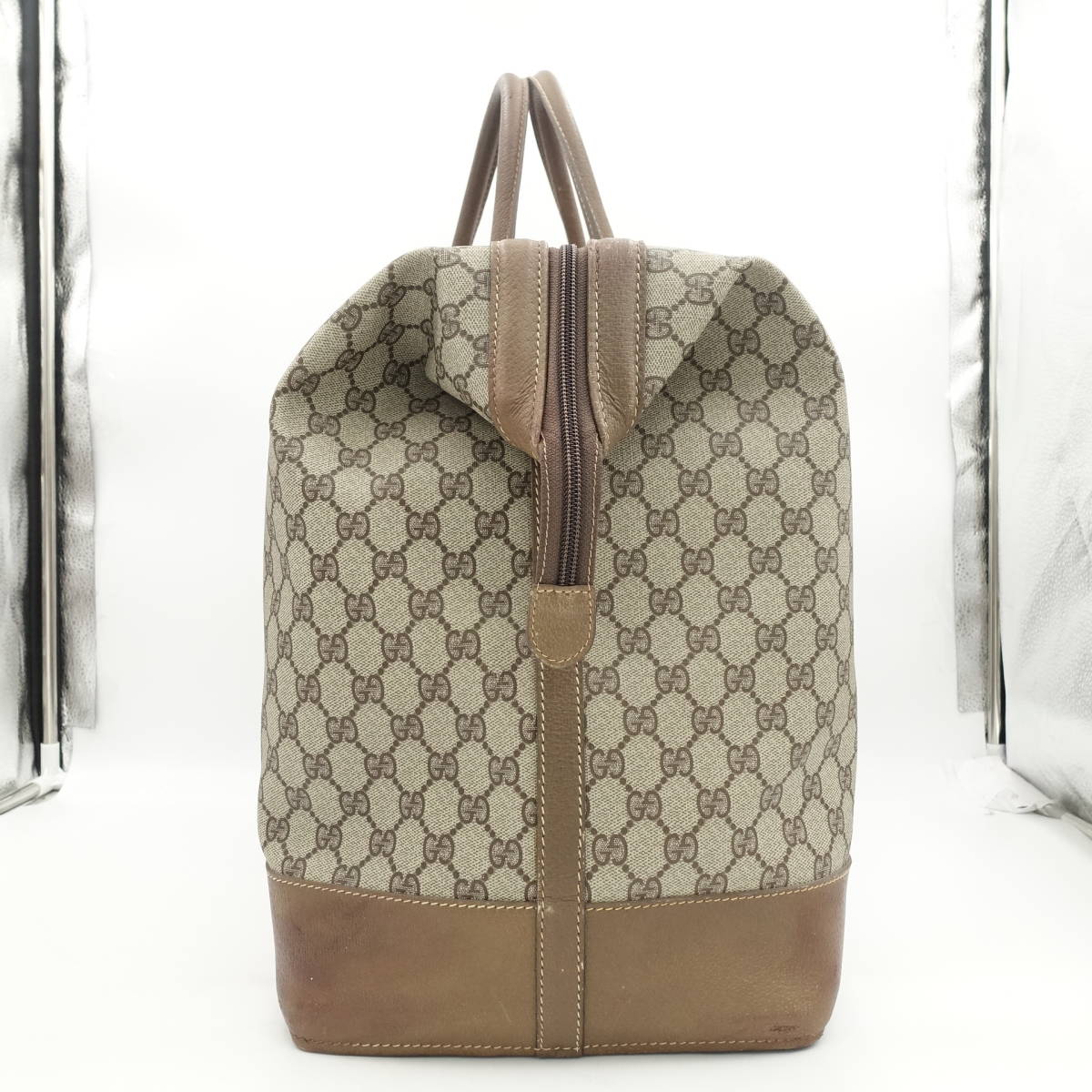 GUCCI グッチ ボストンバッグ シェリーライン/中古/PVC レザー/GG 