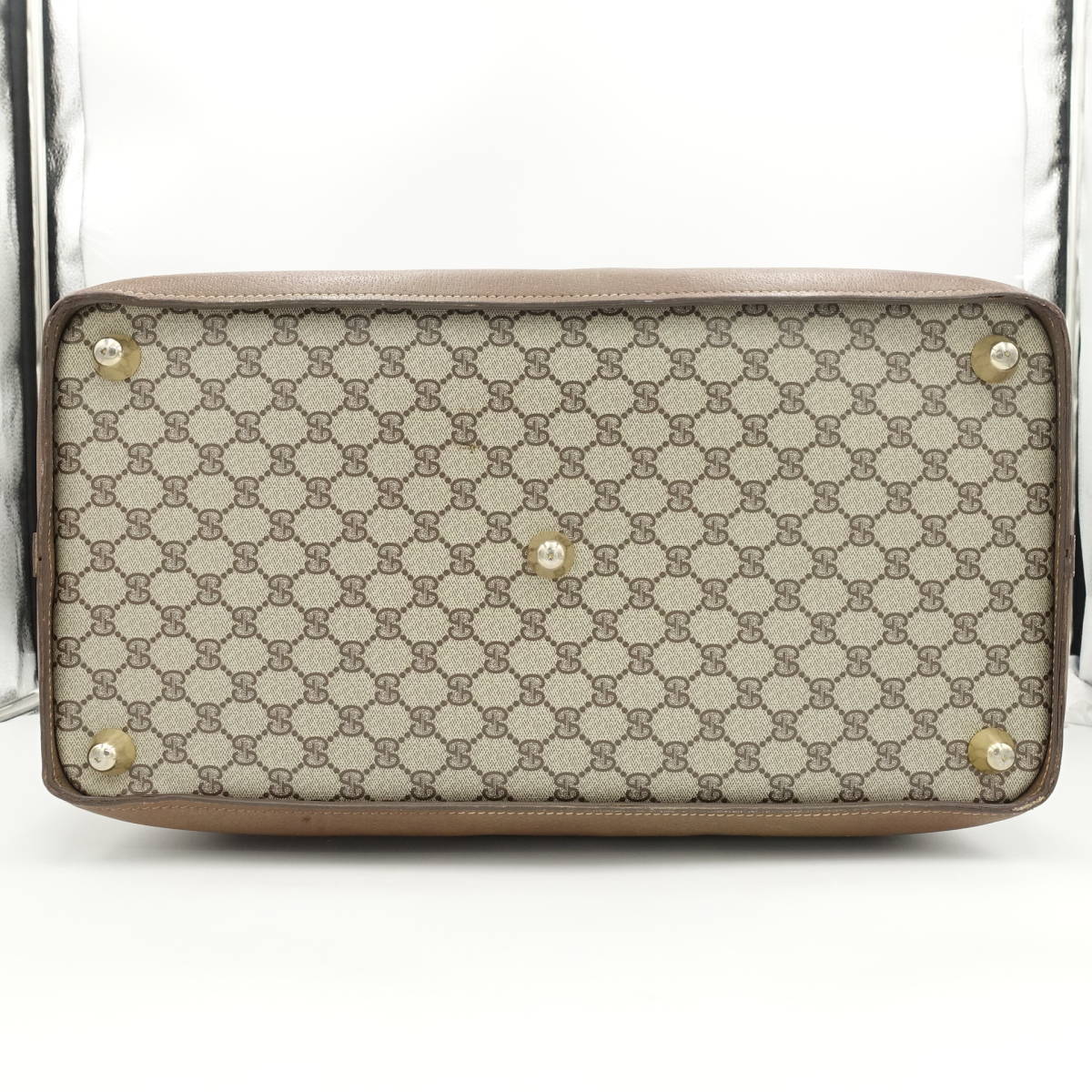 GUCCI グッチ ボストンバッグ シェリーライン/中古/PVC レザー/GG 