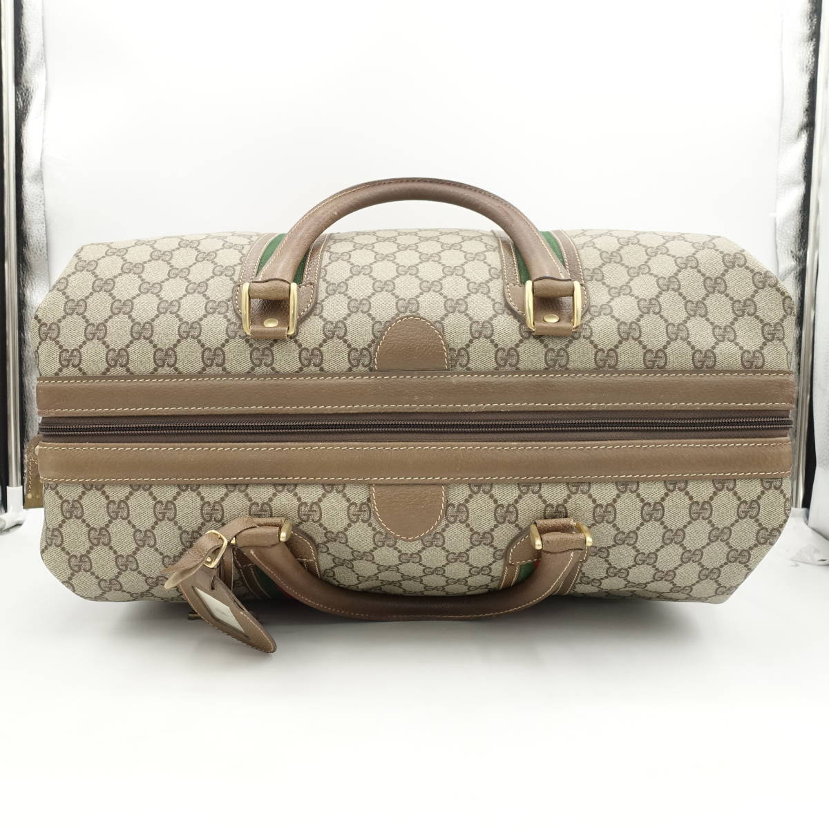 GUCCI グッチ ボストンバッグ シェリーライン/中古/PVC レザー/GG 
